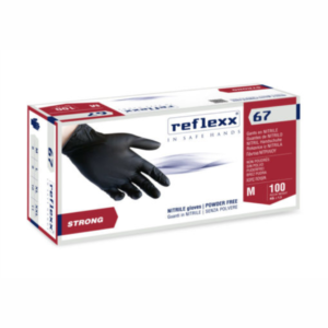 Guanto nitrile nero Reflexx 67 gr. 5,5