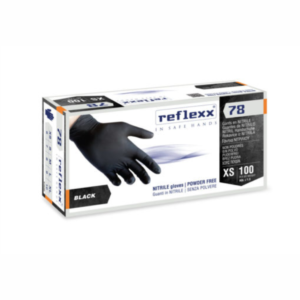 Guanti nitrile neri Reflexx 78 gr. 4,0